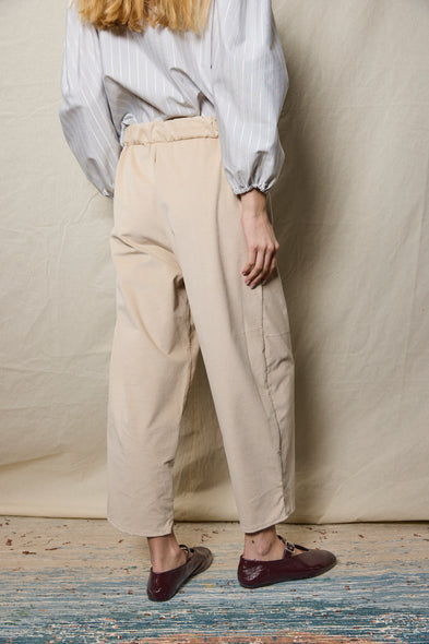 Travel Pants. Corduroy Ivory
