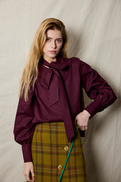 Nikola Blouse. Burgundy