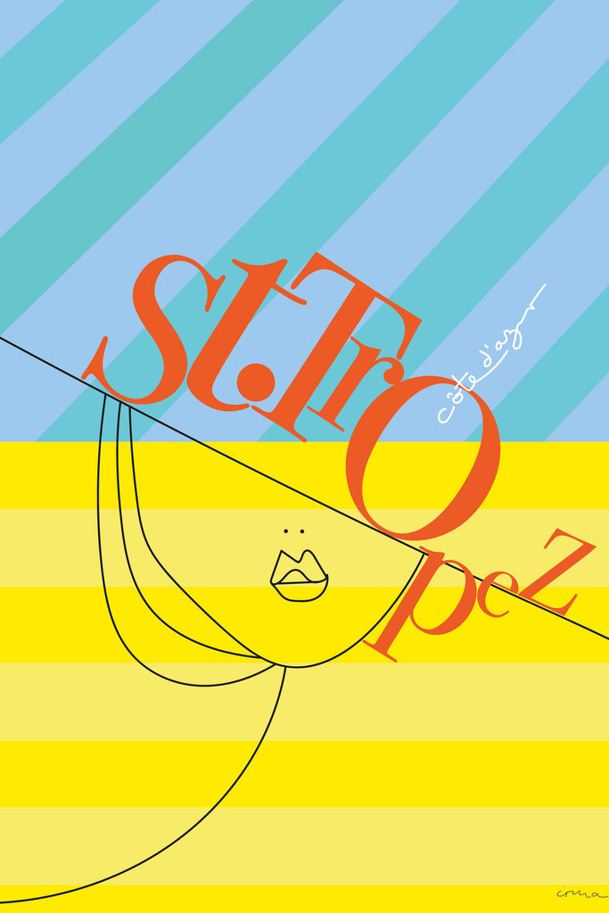 Travel Poster "St. Tropez Abstrakt"