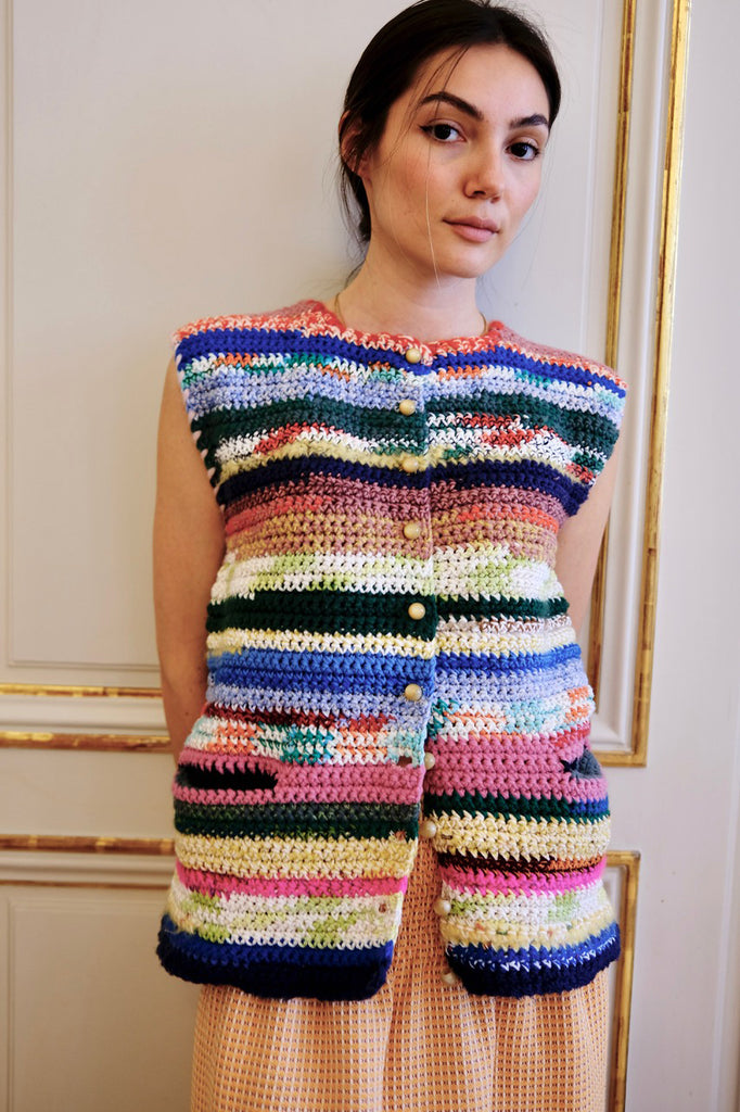 Knitwear No.118. Alice. Hand-crocheted vest.