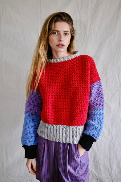 Knitwear No.94. Three colour Sweater