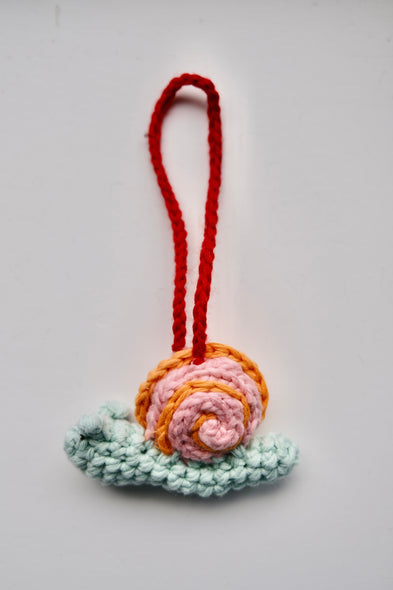 Hand crocheted charm. Snail Olivia