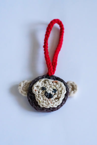 Hand crocheted charm. Monkey