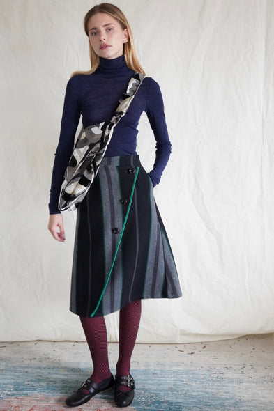 Weekend Skirt. Double-Face. Stripes