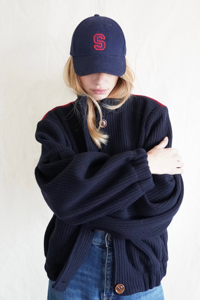 THE Cap "Monogram " (navy, red)