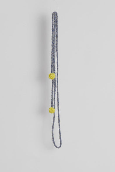 Pom Pom belt grey yellow