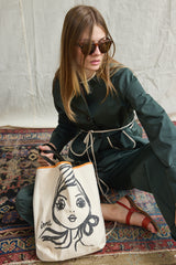 Hand Painted Canvas Bag by IRMA