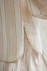 Seville blouse. Mocca striped