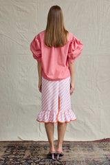 Pencil Ruffled Skirt. Loretta