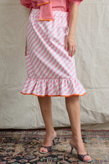 Pencil Ruffled Skirt. Loretta