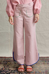 Lola Pants. Pale Rose Stripe