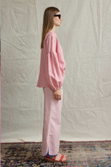 Lola Pants. Pale Rose Stripe