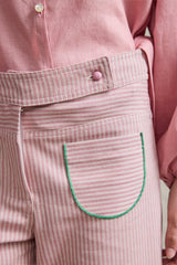 Lola Pants. Pale Rose Stripe