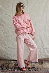 Lola Pants. Pale Rose Stripe