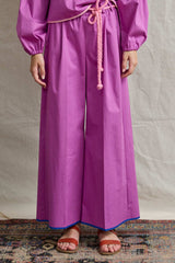 Palazzo pants. Fuchsia au lait