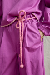 Palazzo pants. Fuchsia au lait