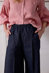 Marseille pants. Denim. Cropped