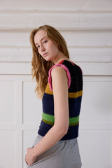 Knitwear No.102. Rainbow collar