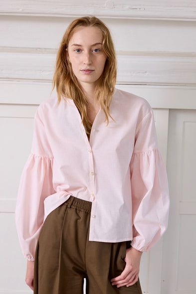 Seville couture blouse. Rose