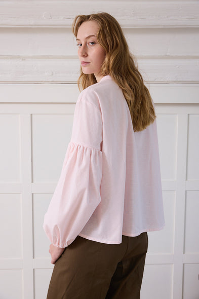 Seville couture blouse. Rose