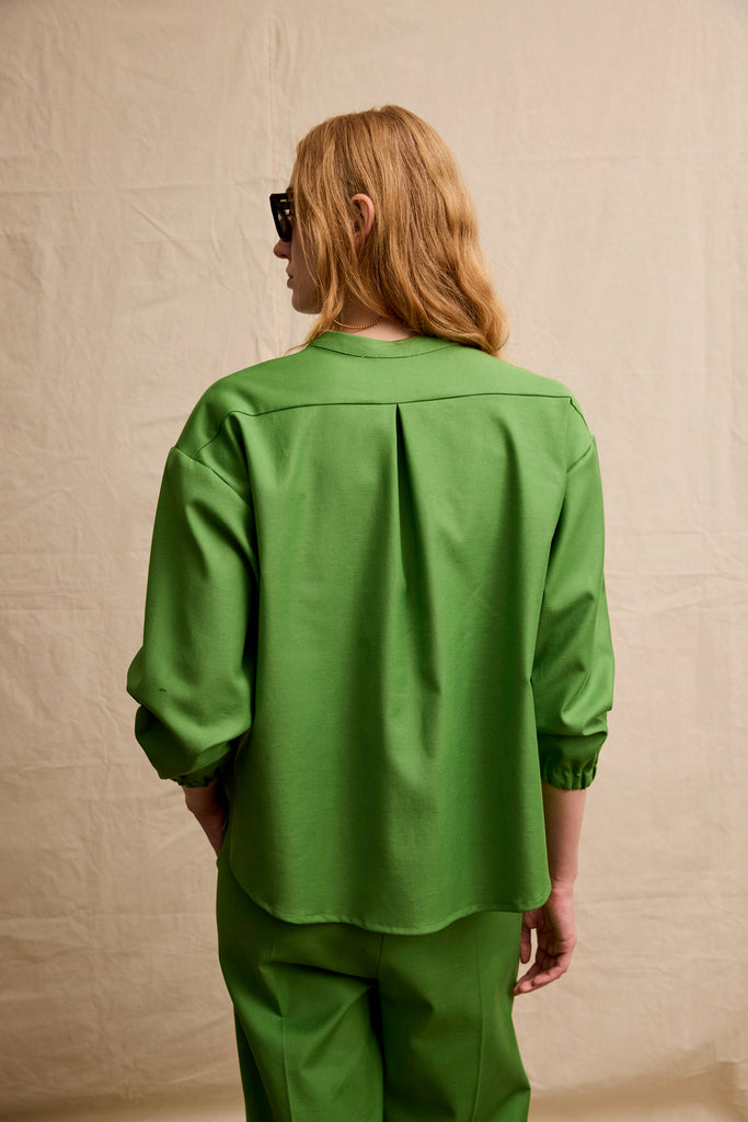Travel Shirt. Hopper Green