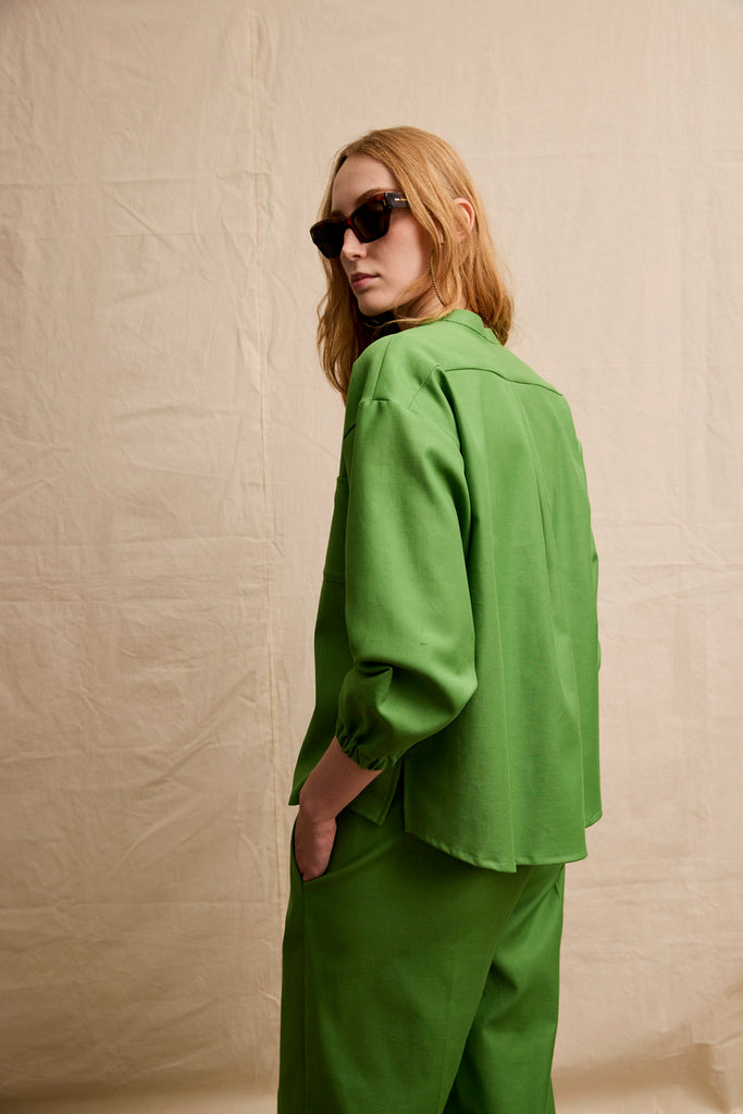 Travel Shirt. Hopper Green