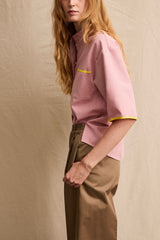 Short Sleeve Travel Shirt. Rosa