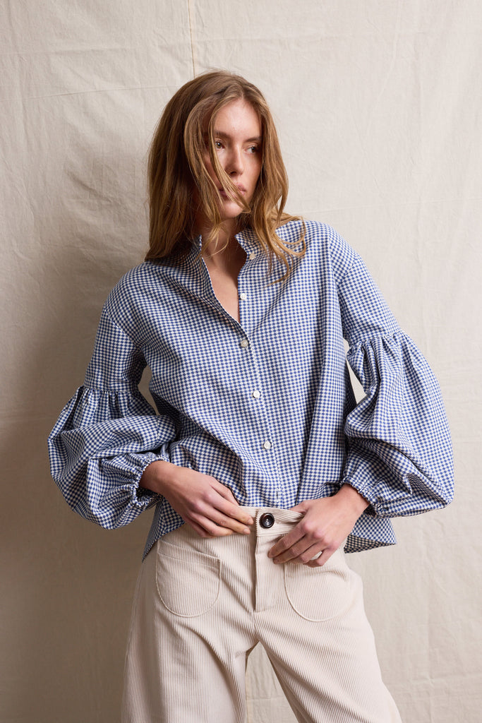 Seville Couture. Blue cheque