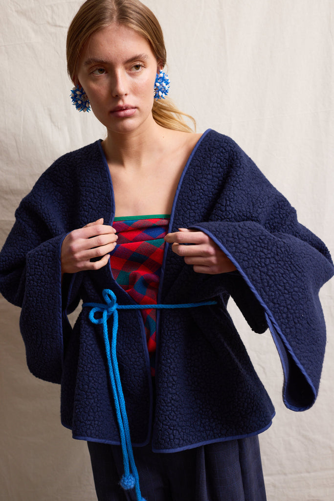 Blue Line Pom-Pom Belt