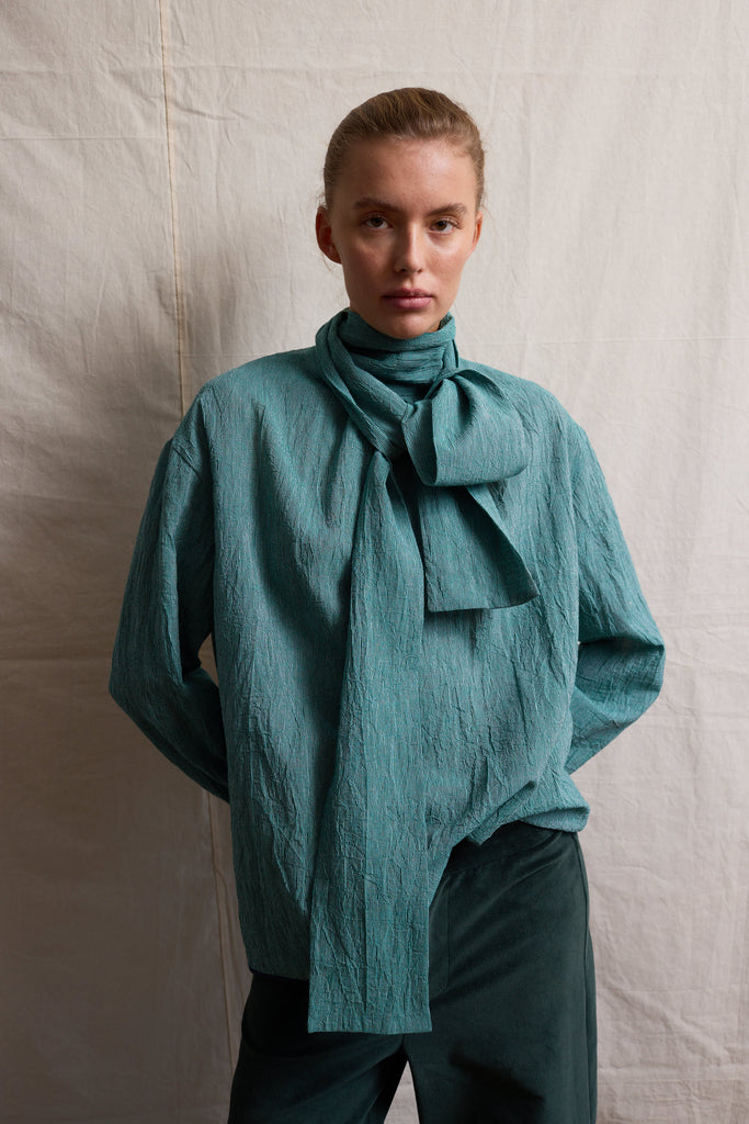 Cala Blouse. Japanese Green Pencil