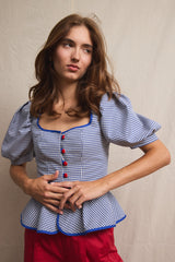 Mieder Blouse Vichy