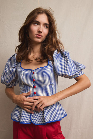 Mieder Blouse Vichy