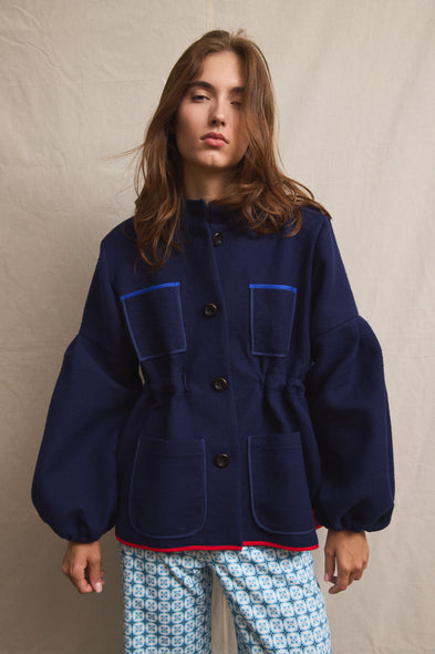 Parker Jacket Rosy by Jasmin Khezri Collection, marine blue