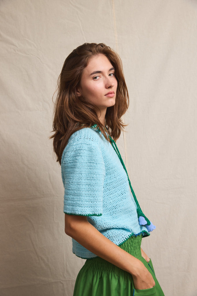 Knitwear No.140. Hand-knitted POLO Jumper