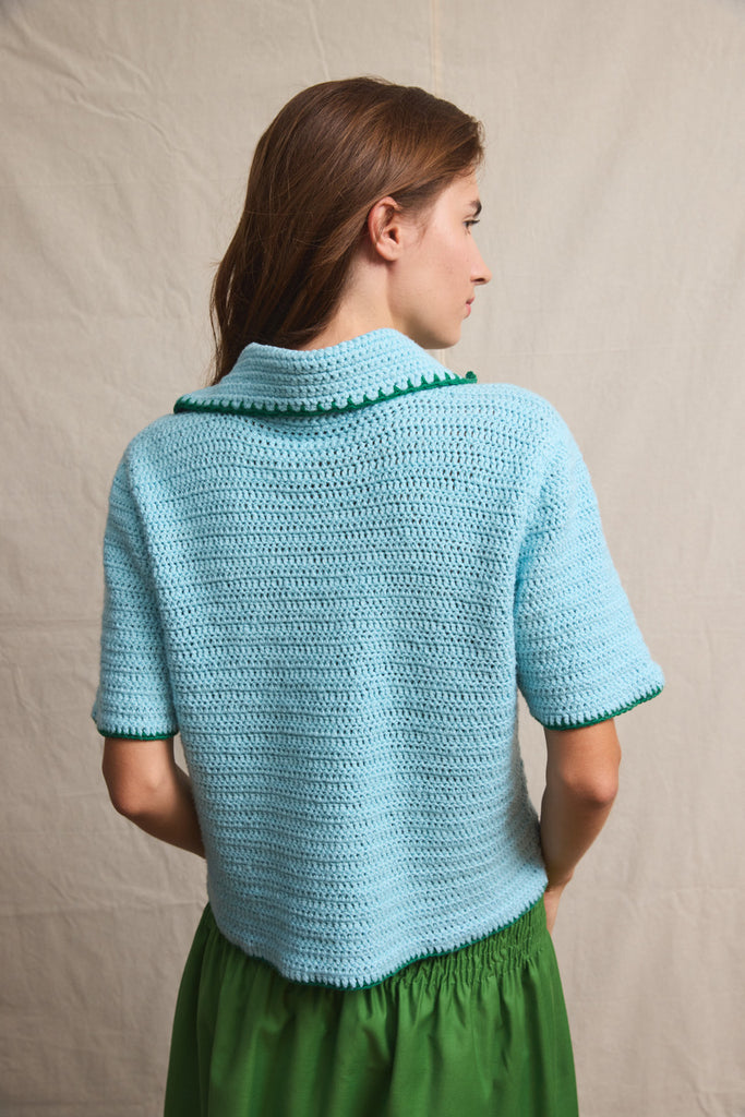 Knitwear No.140. Hand-knitted POLO Jumper