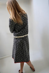 A-Line Wrap Skirt. Salt & Pepper