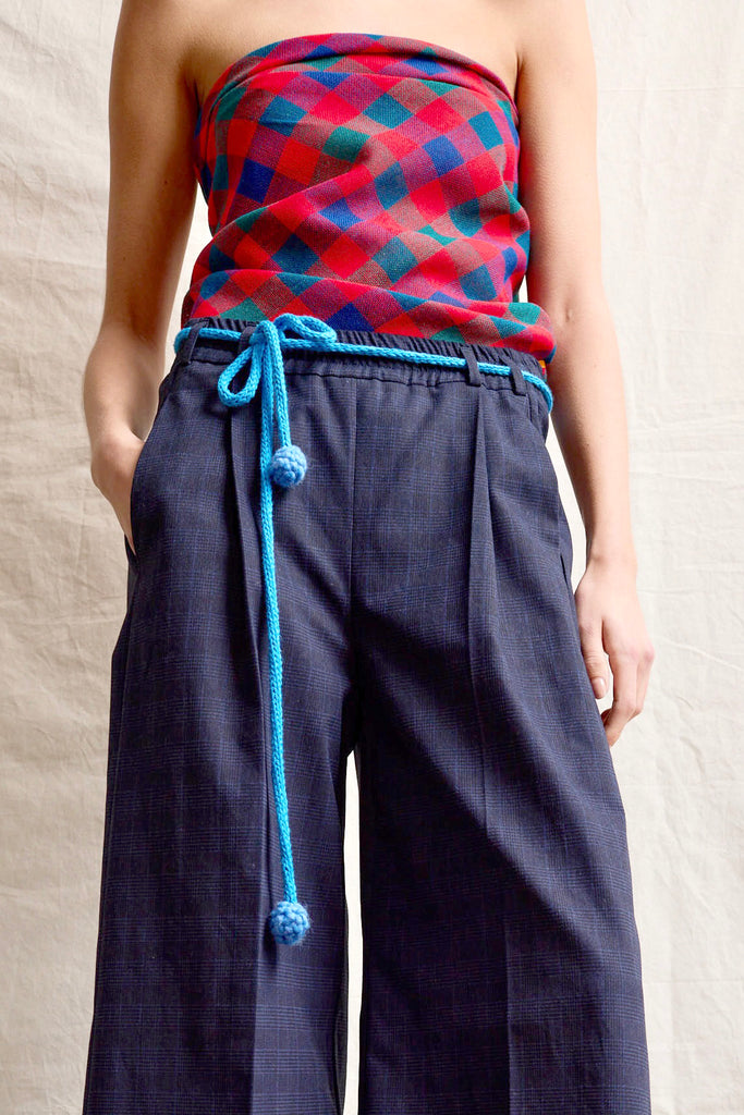 Blue Line Pom-Pom Belt