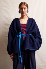 Blue Line Pom-Pom Belt