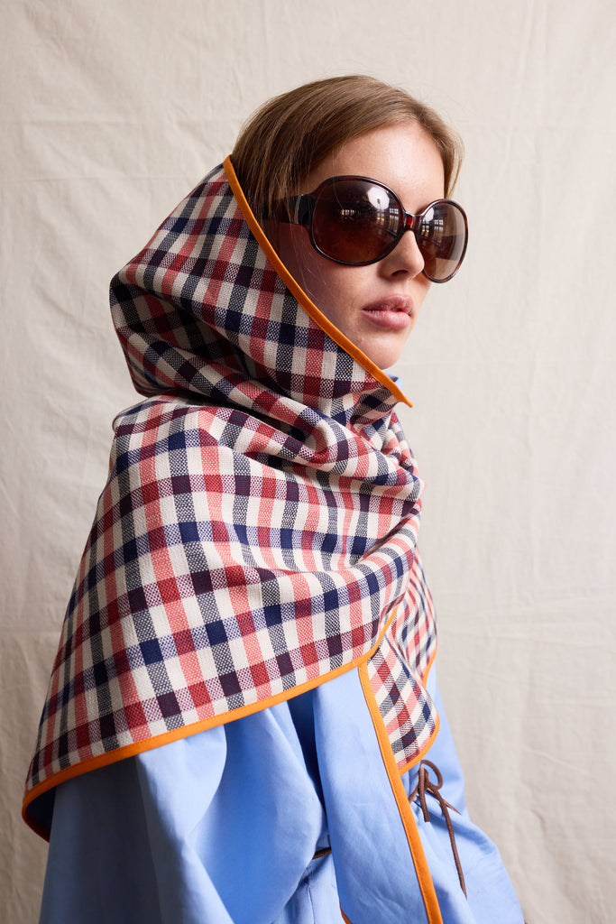 Checkered Two-Sided Foulard
