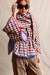 Checkered Two-Sided Foulard