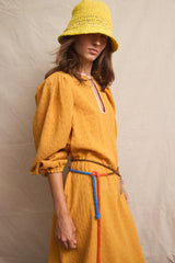 Yellow Crocheted Traveler Hat