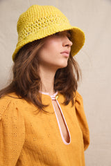 Yellow Crocheted Traveler Hat