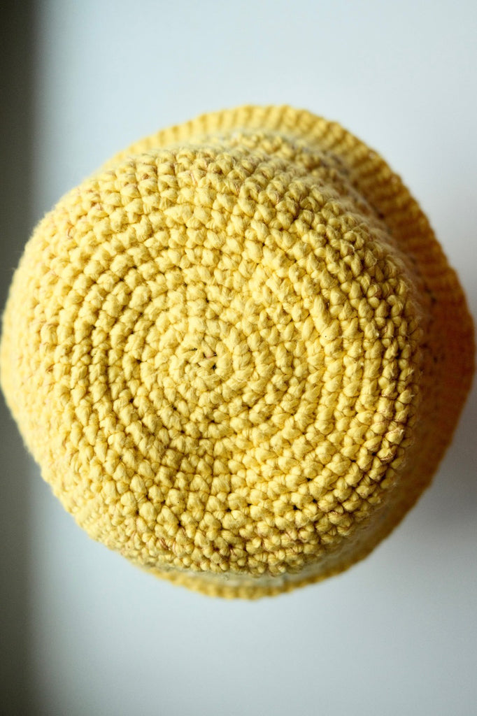 Yellow Crocheted Traveler Hat