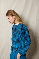Gazelle Shirt. Blue Checkered. Flanel