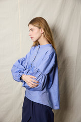 Seville couture blouse. Blue