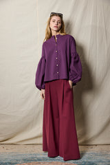 Seville couture blouse. Plum