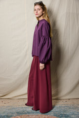 Seville couture blouse. Plum