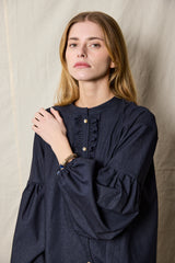 Seville Shirt. Denim. Ruffles