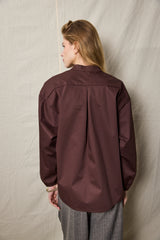 Travel Shirt. Dark Brown