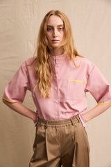 Short Sleeve Travel Shirt. Rosa